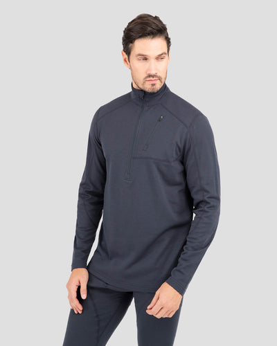 Men's Thermawool® Heavyweight Half-Zip Thermal Shirt | Color: India Ink | #color_india-ink-heather