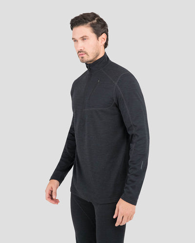 Men's Thermawool® Heavyweight Half-Zip Thermal Shirt | Color: Smoke Heather