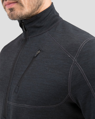 Men's Thermawool® Heavyweight Half-Zip Thermal Shirt | Color: Smoke Heather | #color_smoke-heather