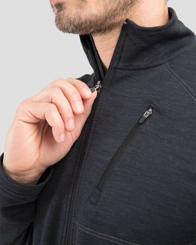 Men's Thermawool® Heavyweight Half-Zip Thermal Shirt | Color: Smoke Heather | #color_smoke-heather