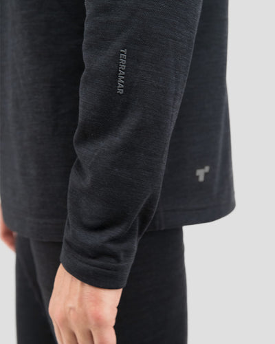 Men's Thermawool® Heavyweight Half-Zip Thermal Shirt | Color: Smoke Heather | #color_smoke-heather