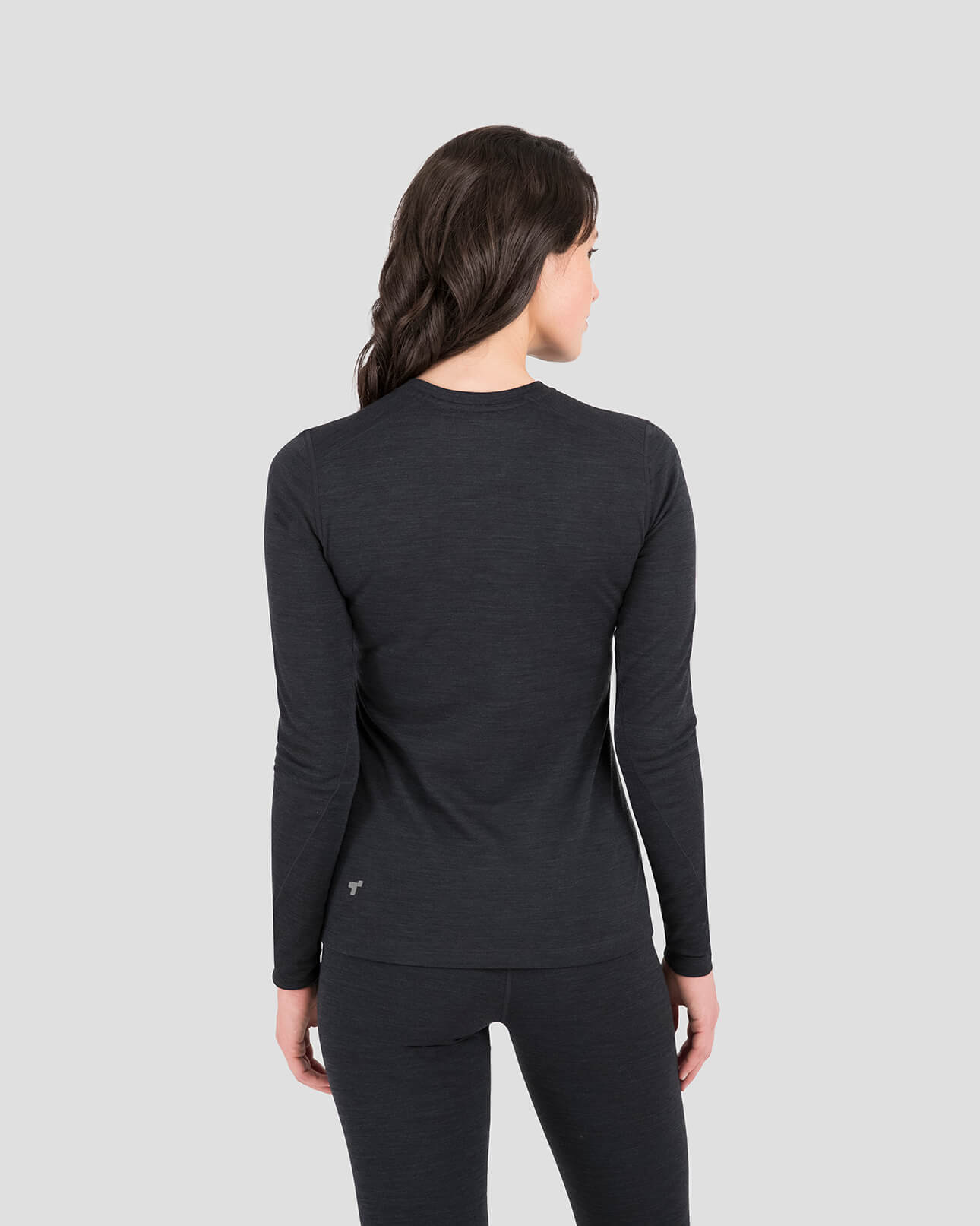 Women's Thermawool® Heavyweight Merino Wool Thermal Crew Shirt | Color: Smoke Heather