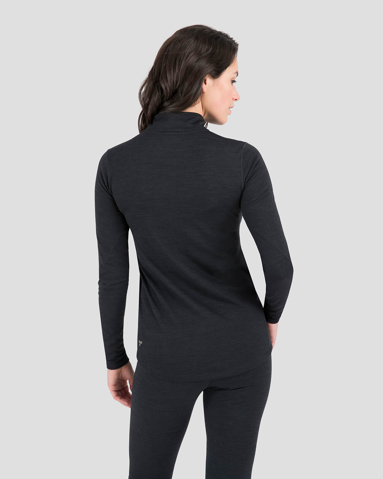 Women's Thermawool® Heavyweight Merino Wool Half-Zip Thermal Shirt | Color: Smoke Heather