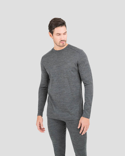 Men's Ultra Merino Crew | Color: Charcoal Heather |  #color_charcoal-heather