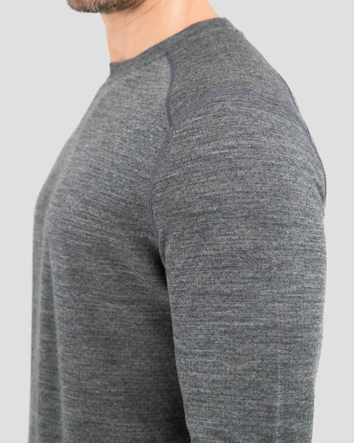 Men's Ultra Merino Crew | Color: Charcoal Heather |  #color_charcoal-heather