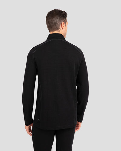 Men's Ultra Merino Half Zip | Color: Black |  #color_black