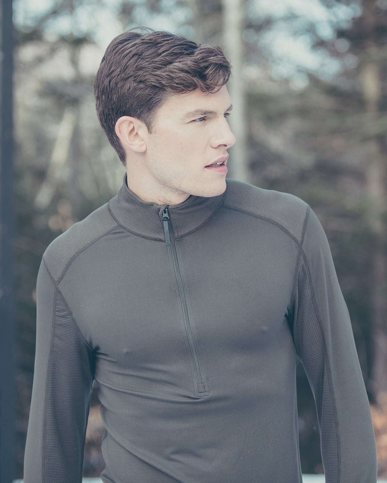 Men's Thermolator® Performance Half Zip | Color: Dark Grey Melange