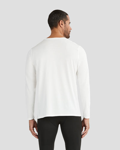 Men's Ventilator Long Sleeve Performance Tee | Color: White | #color_white