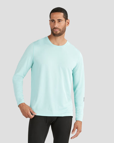 Men's Ventilator Long Sleeve Performance Tee | Color: Aqua | #color_aqua