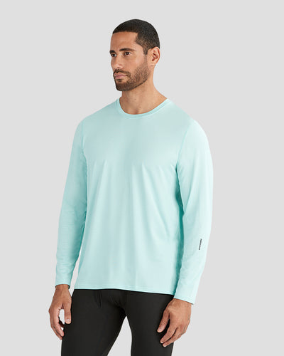 Men's Ventilator Long Sleeve Performance Tee | Color: Aqua | #color_aqua