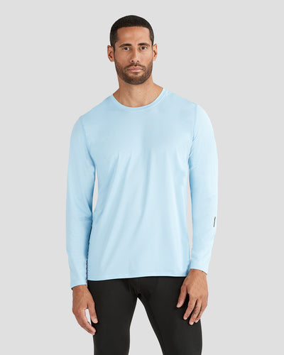 Men's Ventilator Long Sleeve Performance Tee | Color: Clear Water