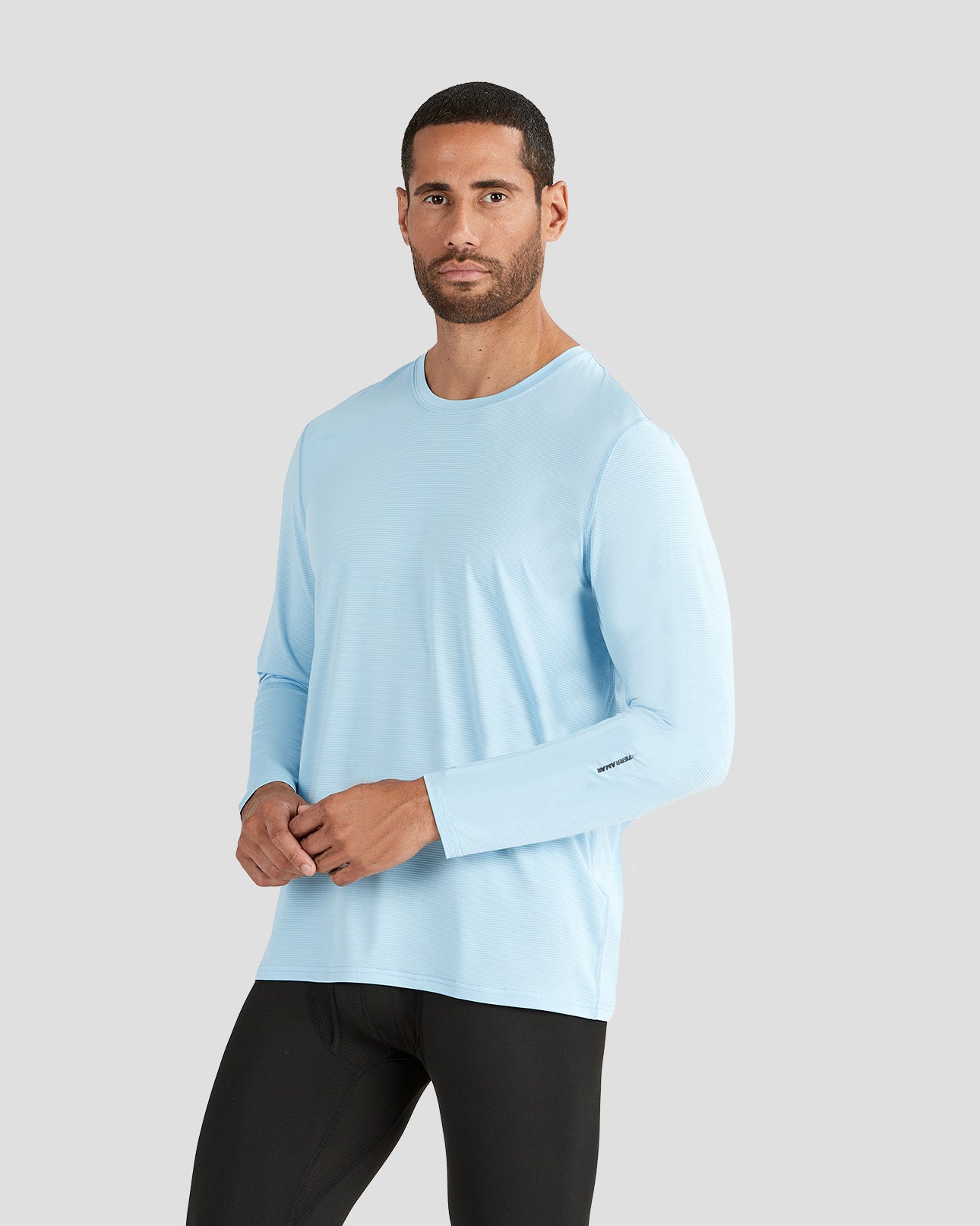 Men's Ventilator Long Sleeve Performance Tee | Color: Clear Water