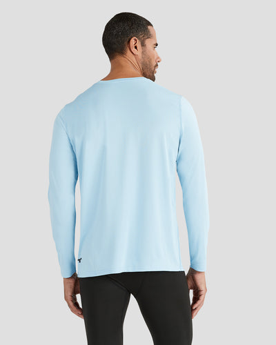 Men's Ventilator Long Sleeve Performance Tee | Color: Clear Water