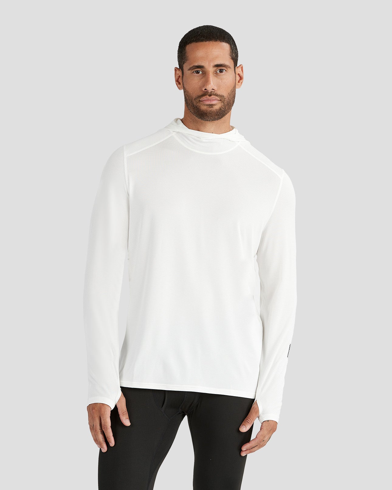 Men's Ventilator Long Sleeve Performance Hoodie | Color: White