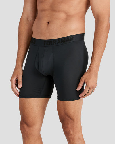 Men's Ventilator Performance Boxer Briefs (3 Pack) | Color: Black | #color_black
