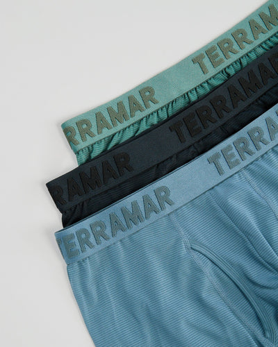 Men's Ventilator Performance Boxer Briefs (3 Pack) | Color: Dark Forest / Stormy Weather / Black