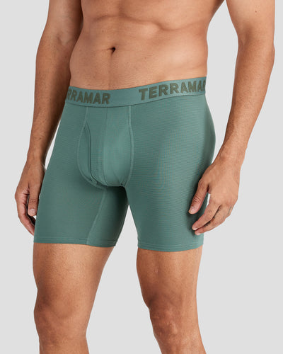 Men's Ventilator Performance Boxer Briefs (3 Pack) | Color: Dark Forest | #color_dark-forest