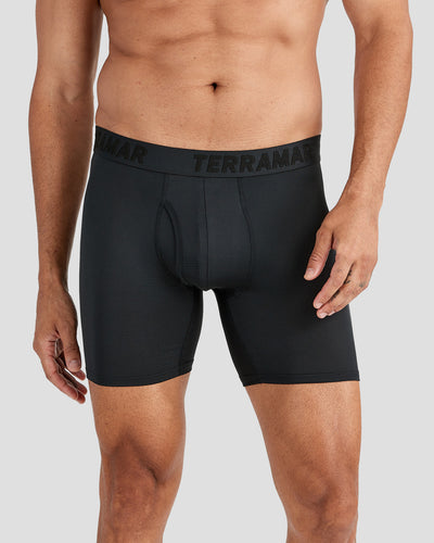 Men's Ventilator Performance Boxer Briefs (3 Pack) | Color: Black | #color_black