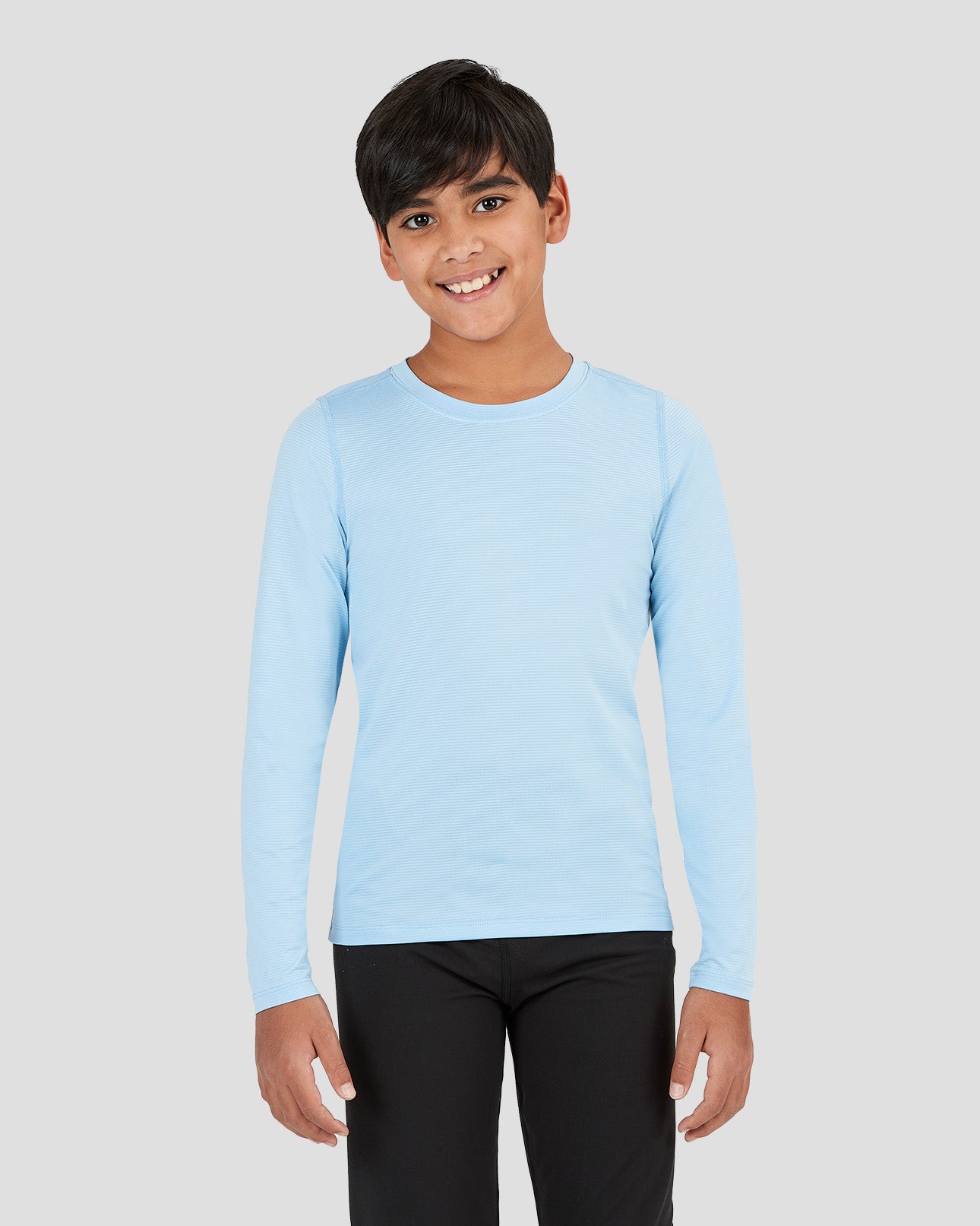 Kid's Ventilator Long Sleeve Performance Tee | Color: Clear Water | #color_clear-water