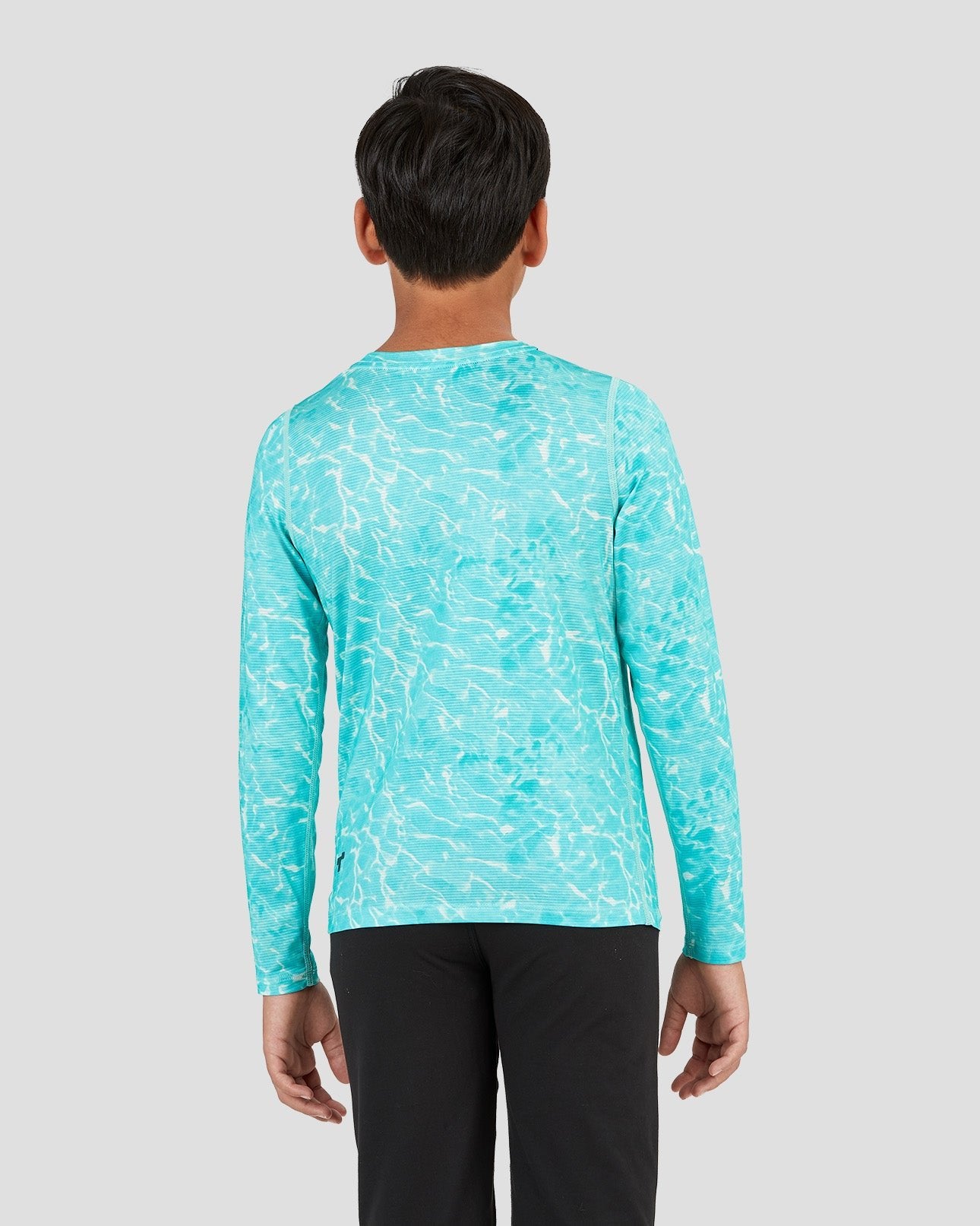 Kid's Ventilator Long Sleeve Performance Tee | Color: Tropical Water Print | #color_tropical-water-print