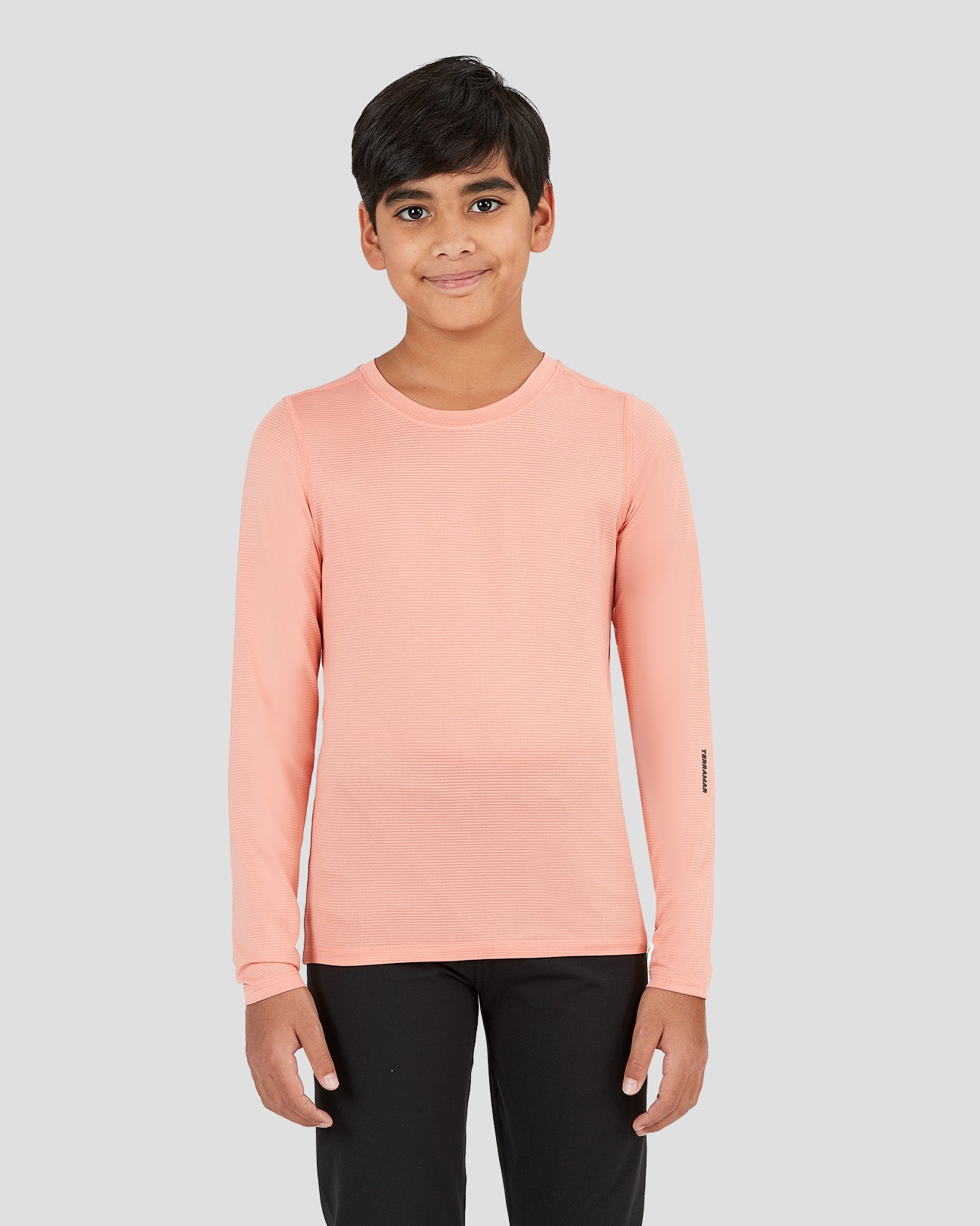 Kid's Ventilator Long Sleeve Performance Tee | Color: Coral | #color_coral