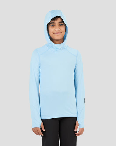 Kids' Ventilator All-Season Performance Hoodie | Color: Clear Water