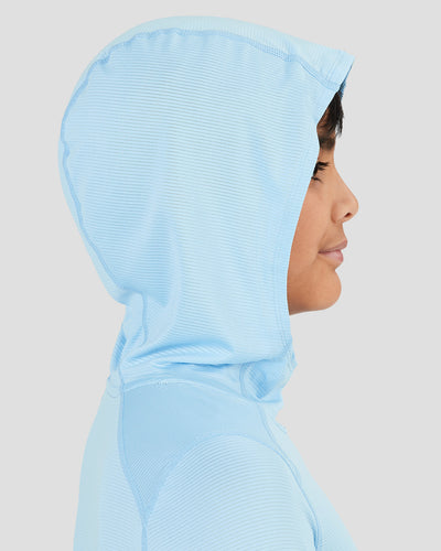 Kids' Ventilator All-Season Performance Hoodie | Color: Clear Water