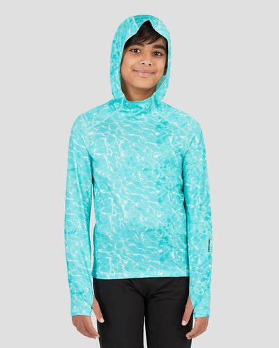 Kids' Ventilator All-Season Performance Hoodie | Color: Tropical Water Print