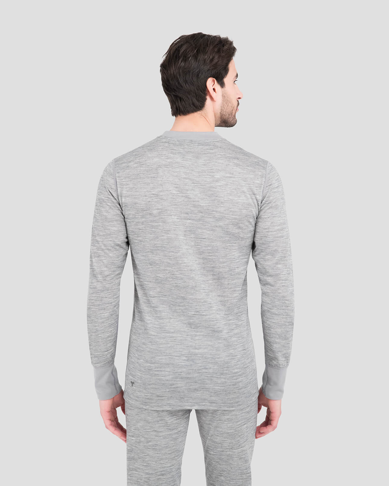 Men's Heritage Heavyweight Merino Wool Bi-Layer Thermal Crew Shirt | Color: Grey Heather