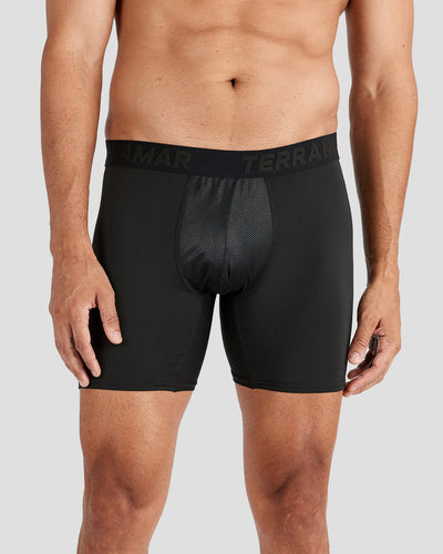 Men's Pro Jersey Wind 3-Inch Boxer Briefs | Color: Black | #color_black