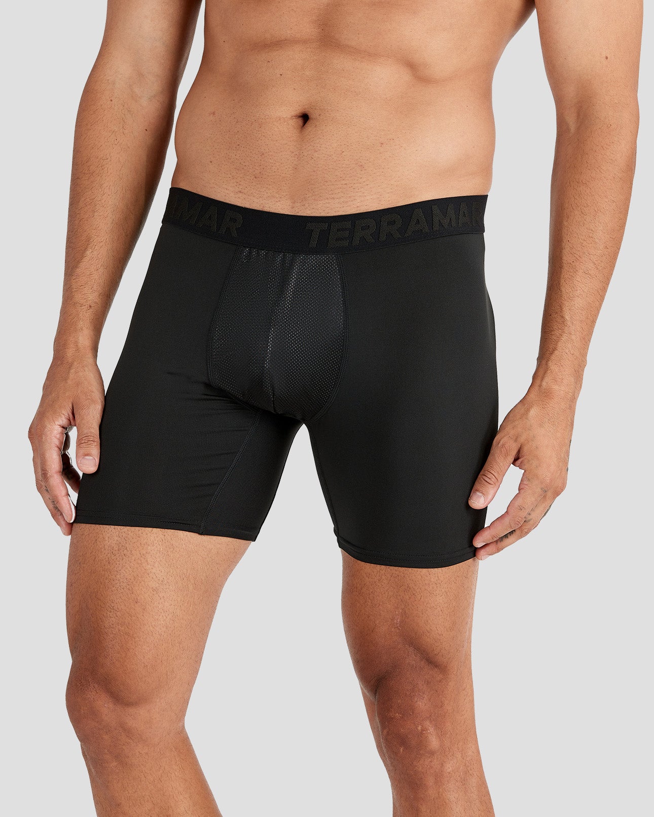 Men's Pro Jersey Wind 3-Inch Boxer Briefs | Color: Black | #color_black
