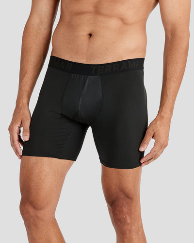 Men's Pro Jersey Wind 3-Inch Boxer Briefs | Color: Black | #color_black