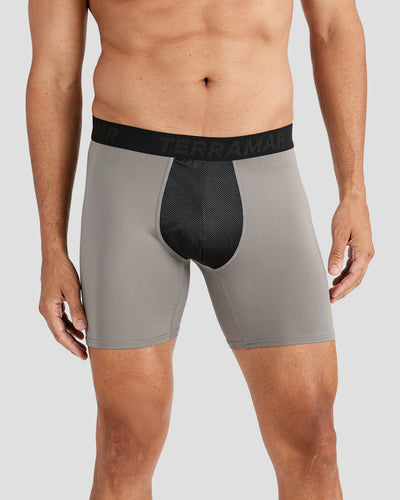 Men's Pro Jersey Wind 3-Inch Boxer Briefs | Color: Grey | #color_grey