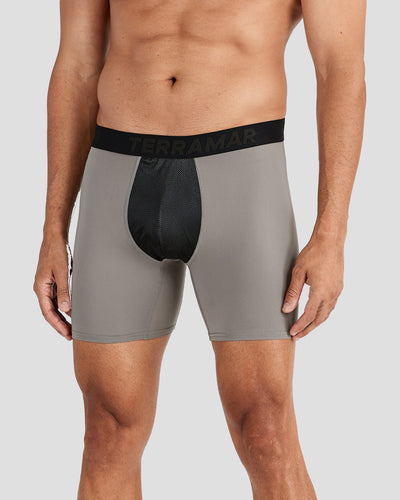 Men's Pro Jersey Wind 3-Inch Boxer Briefs | Color: Grey | #color_grey