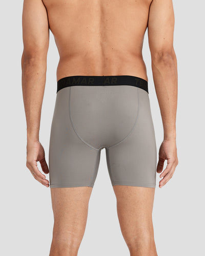 Men's Pro Jersey Wind 3-Inch Boxer Briefs | Color: Grey | #color_grey