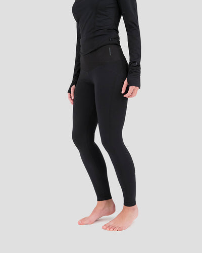 Women's Cloud Nine Midweight Performance Baselayer Leggings | Color: Black |  #color_black