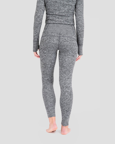 Women's Cloud Nine Midweight Performance Baselayer Leggings | Color: Dark Grey Melange |  #color_dark-grey-melange