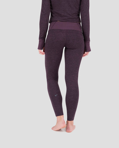 Women's Cloud Nine Midweight Performance Baselayer Leggings | Color: Blackberry Melange |  #color_blackberry-melange
