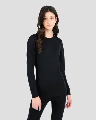 Women's Thermapeak® Heritage Midweight Thermal Crew Shirt | Color: Black