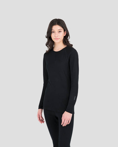 Women's Thermapeak® Heritage Midweight Thermal Crew Shirt | Color: Black