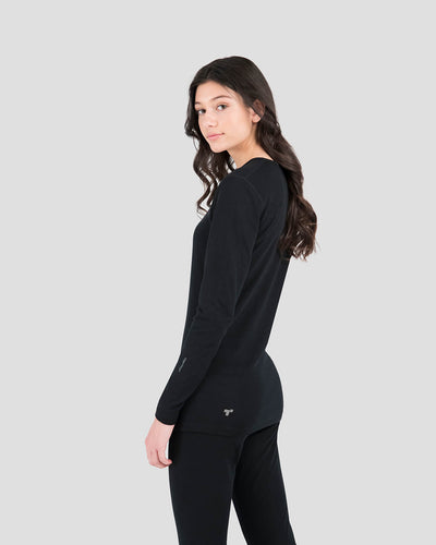 Women's Thermapeak® Heritage Midweight Thermal Crew Shirt | Color: Black