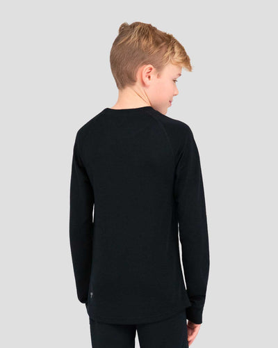 Kids' Thermapeak® Heritage Midweight Thermal Crew Shirt | Color: Black