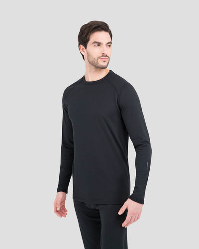 Men's Military Fleece Heritage Crew | Color: Black | #color_black