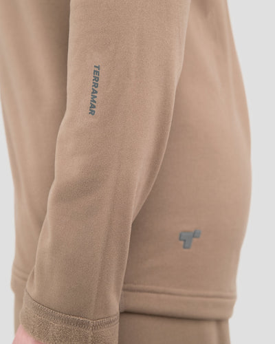 Men's Military Fleece Heritage Crew | Color: Military Brown