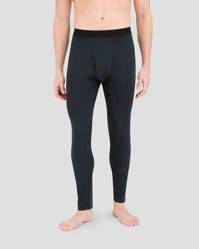 Big & Tall Men's Military Heritage Expedition Weight Fleece Thermal Pants | Color: Black | #color_black