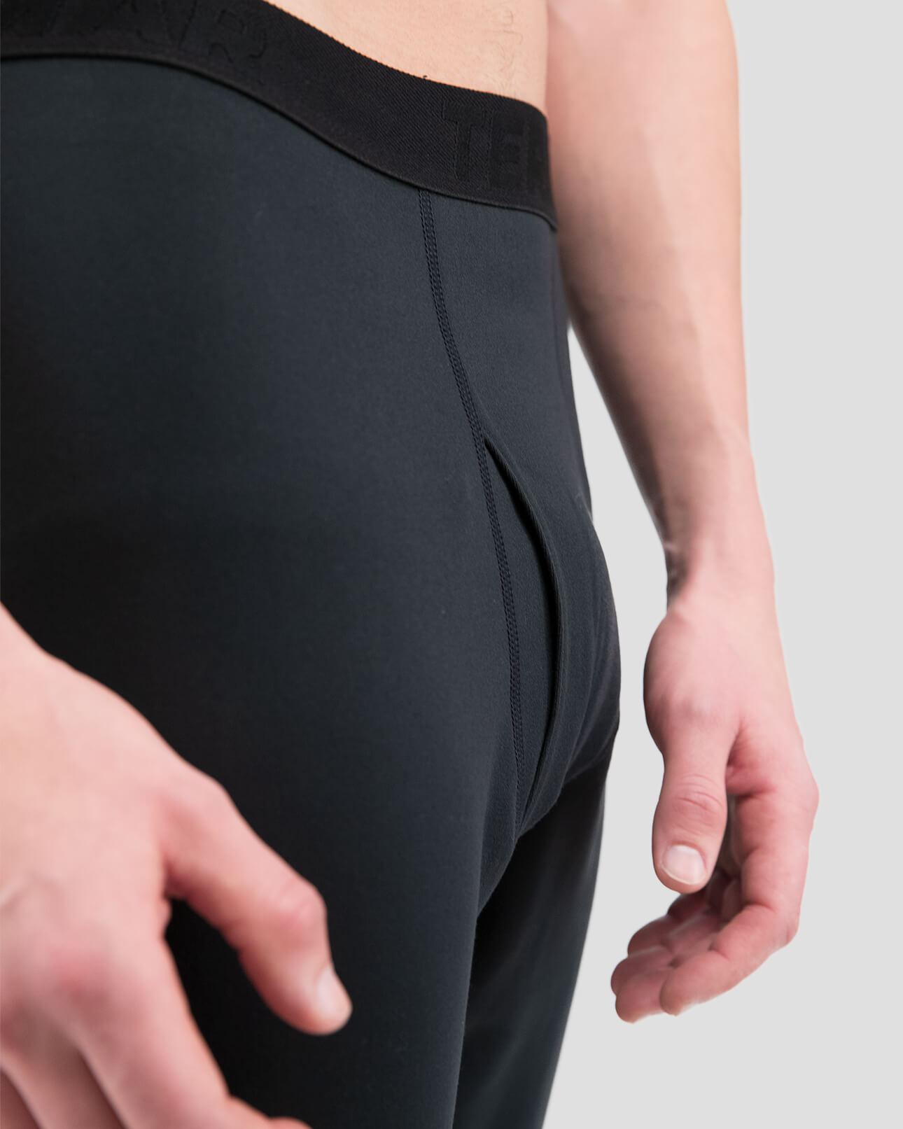 Big & Tall Men's Military Heritage Expedition Weight Fleece Thermal Pants | Color: Black | #color_black