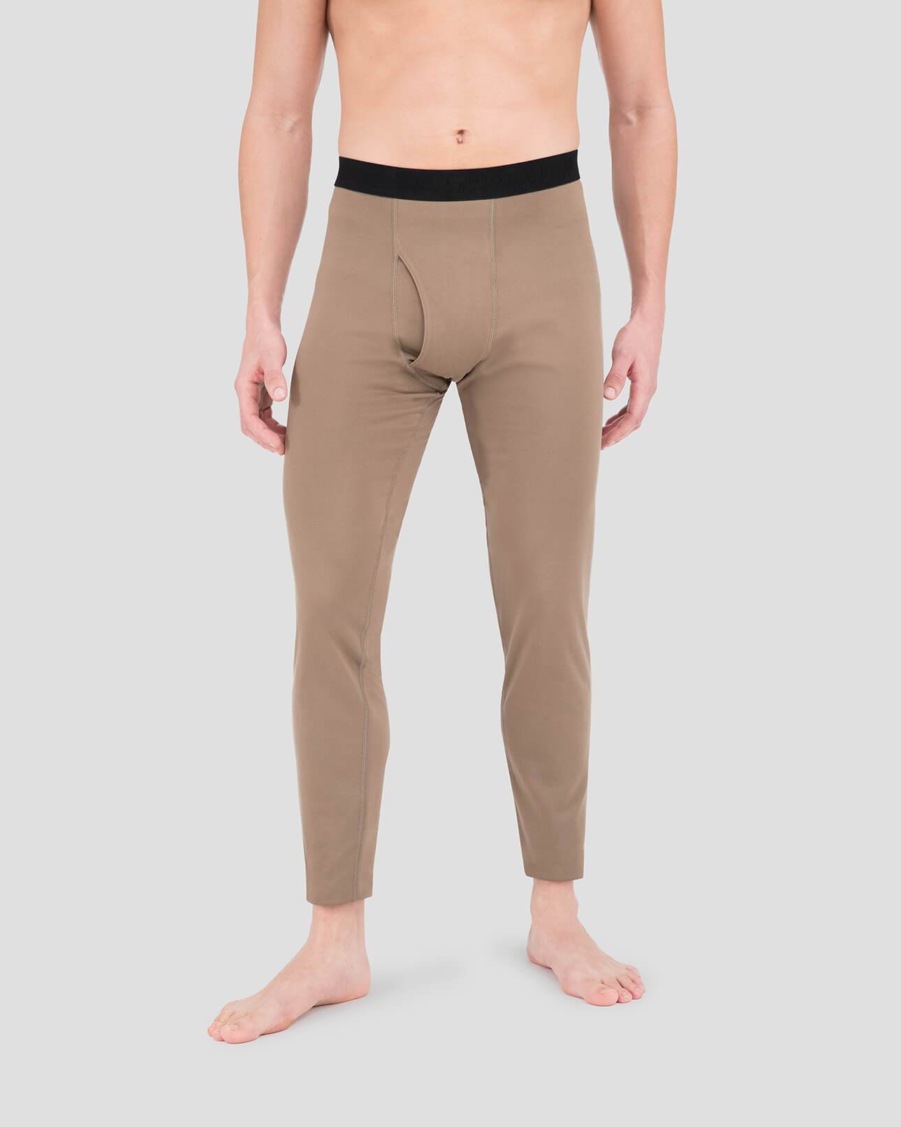 Big & Tall Men's Military Heritage Expedition Weight Fleece Thermal Pants | Color: Military Brown | #color_military-brown