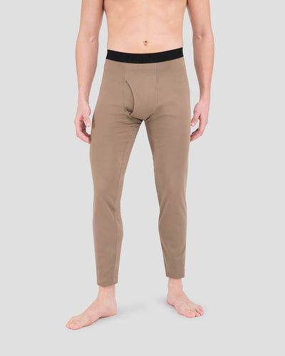 Big & Tall Men's Military Heritage Expedition Weight Fleece Thermal Pants | Color: Military Brown | #color_military-brown