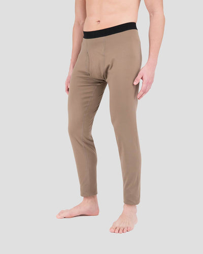 Big & Tall Men's Military Heritage Expedition Weight Fleece Thermal Pants | Color: Military Brown | #color_military-brown