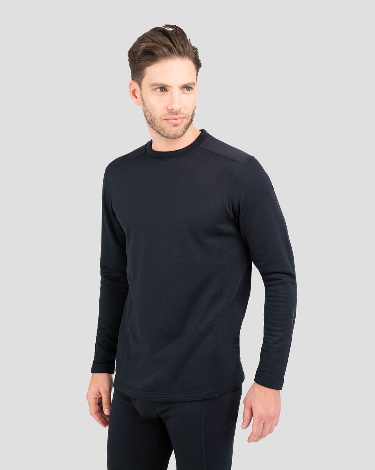 Men's Ecolator® Heavyweight Performance Thermal Crew Shirt | Color: Black